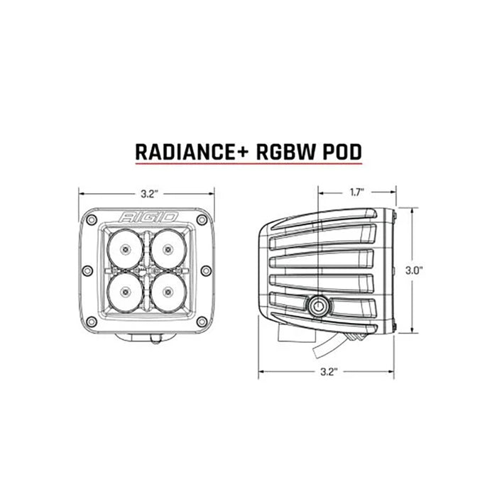 RIGID Industries Radiance + Pod - RGBW - Pair [202053]