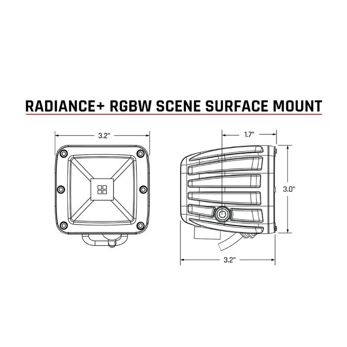 RIGID Industries Radiance Scene - RGBW - Surface Mount - Pair [682053]