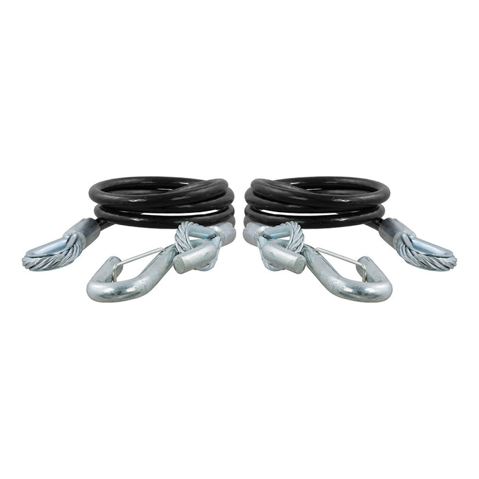 CURT 44-1/2" Safety Cables w/2 Snap Hooks - 5,000 lbs. - Vinyl Coated - 2 Pack [80151]