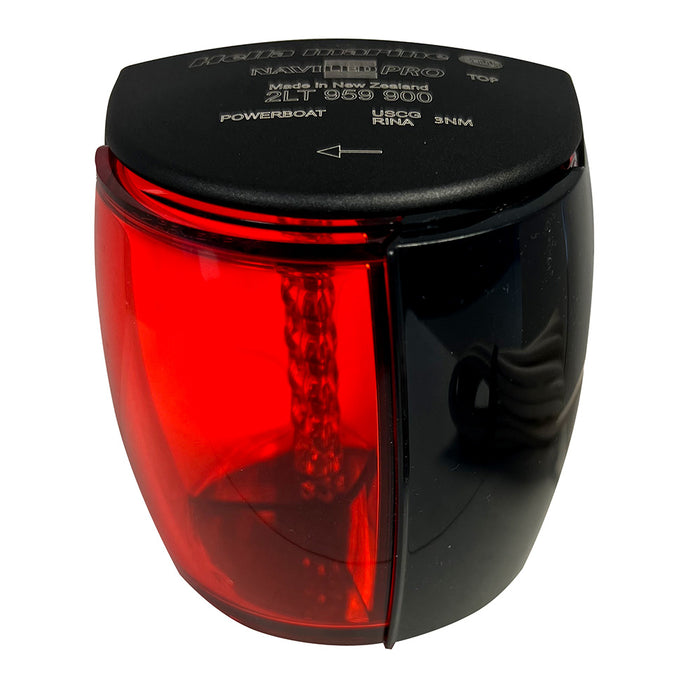 Hella Marine NaviLED PRO Port Navigation Lamp - Black - 3NM [017146101]