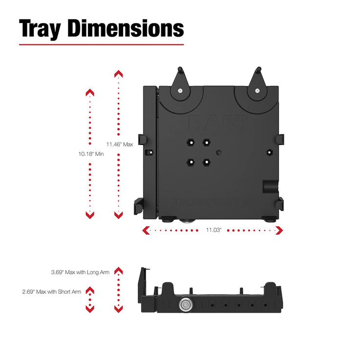RAM Mount RAM No-Drill Laptop Mount f/'14-26 Ram Promaster + More [RAM-VB-129-A-SW3]