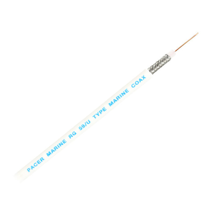 Pacer RG59UW Coax Cable - White - 200' [MRG59UW-200]