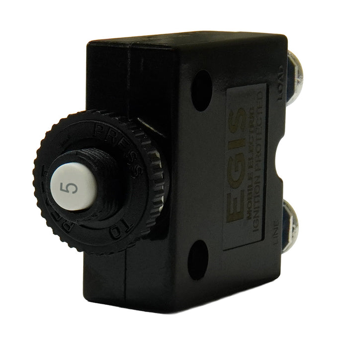 Egis 5A Push Button Panel Mount Circuit Breaker - Screw Terminals [4710-05]