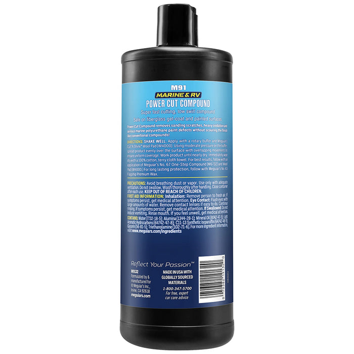 Meguiar's #91 Marine/RV Pro Grade Power Cut Compound - 32oz [M9132]
