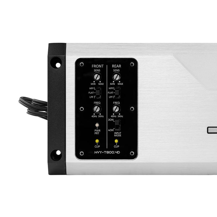 DS18 4-Channel Marine Waterproof Amplifier - Class D Full-Range - 4 Ohms 200x4 RMS [NVY-T800.4D]