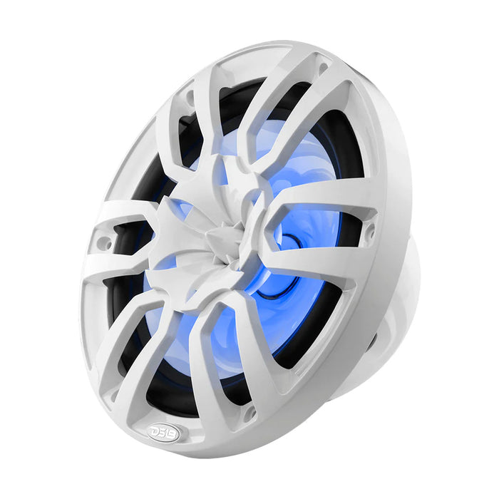 DS18 HYDRO 10" 2-Way Marine Speakers w/Bullet Tweeters  Integrated RGB LED Lights - White [NXL-10/WH]