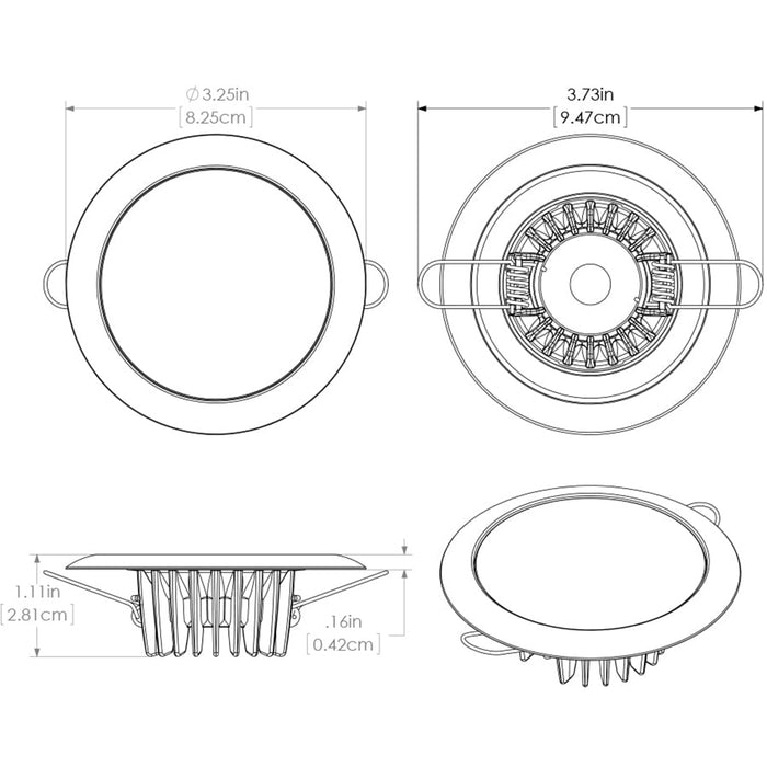 Lumitec Mirage - Flush Mount Down Light - Glass Finish/Polished SS Bezel - Warm White Dimming [113119]