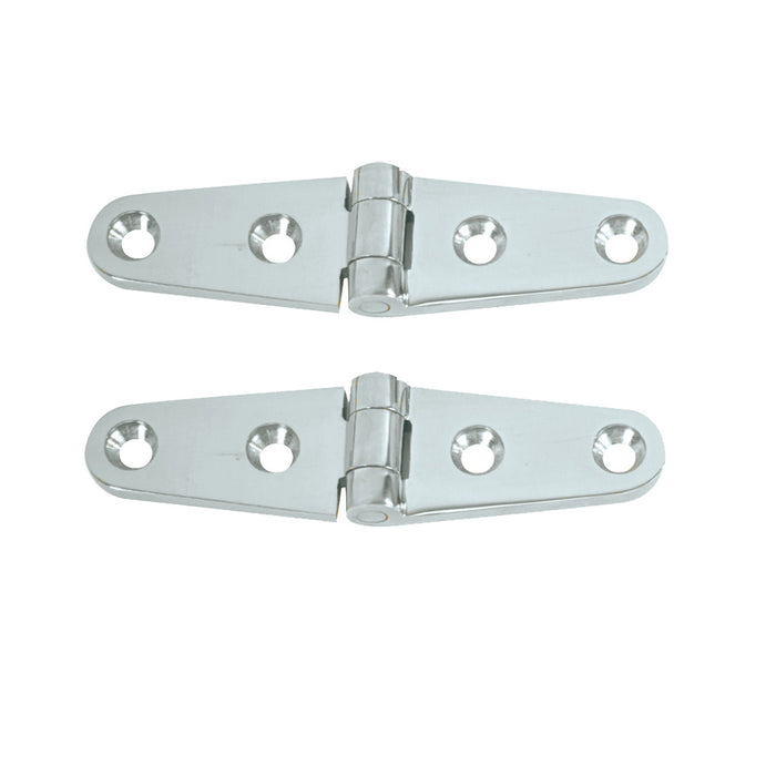 Whitecap Strap Hinge - CP/Brass - 4" x 1" - Pair [S-0604]
