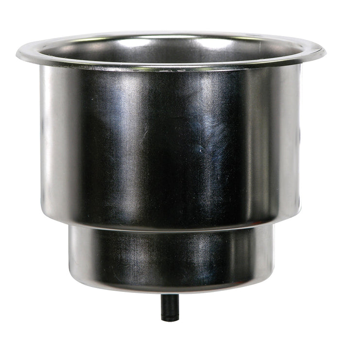 Whitecap Flush Cupholder w/Drain - 302 Stainless Steel [S-3511C]