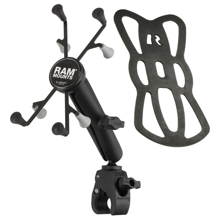 RAM Mount Tough-Claw Base w/Long Double Socket Arm & Universal X-Grip Cradle w/1" Ball f/7" Tablets [RAM-B-400-C-UN8U]
