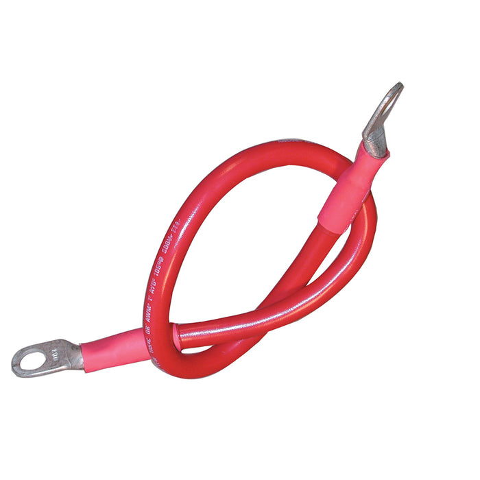 Ancor Battery Cable Assembly, 4 AWG (21mm) Wire, 3/8" (9.5mm) Stud, Red - 18" (45.7cm) [189131]