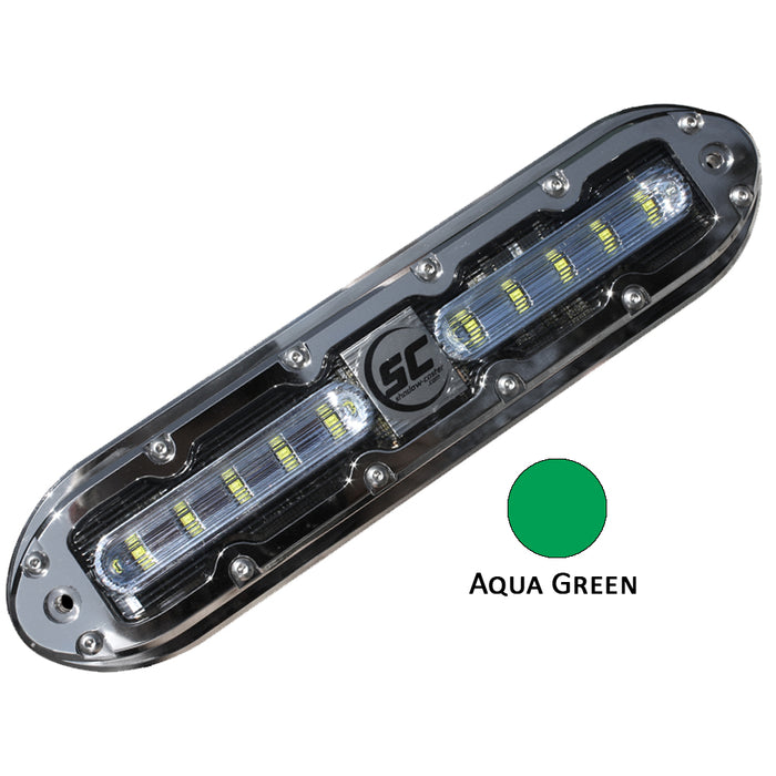 Shadow-Caster SCM-10 LED Underwater Light w/20' Cable - 316 SS Housing - Aqua Green [SCM-10-AG-20]
