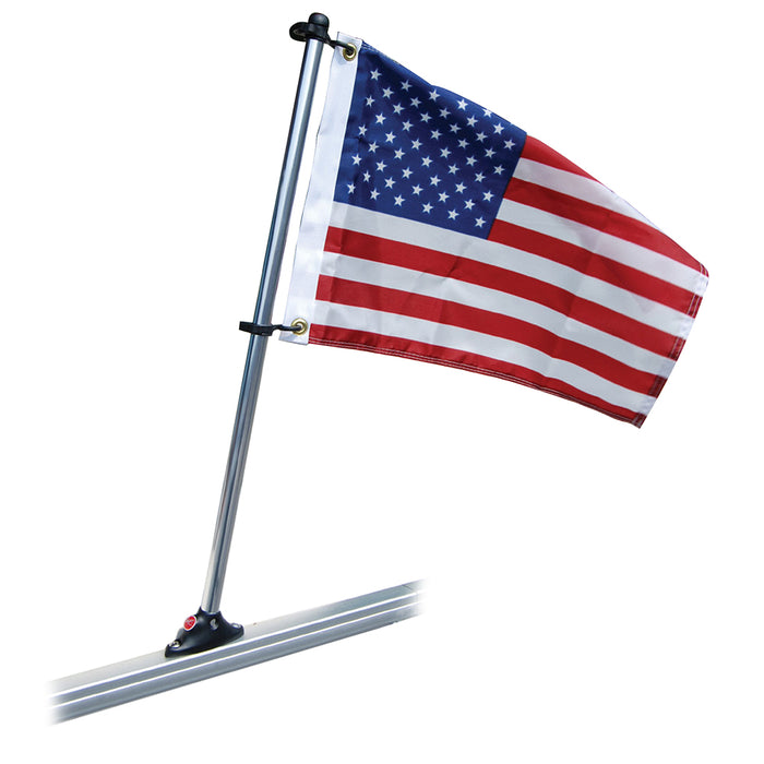 Taylor Made Pontoon 24" Flag Pole Mount & 12" x 18" US Flag [921]