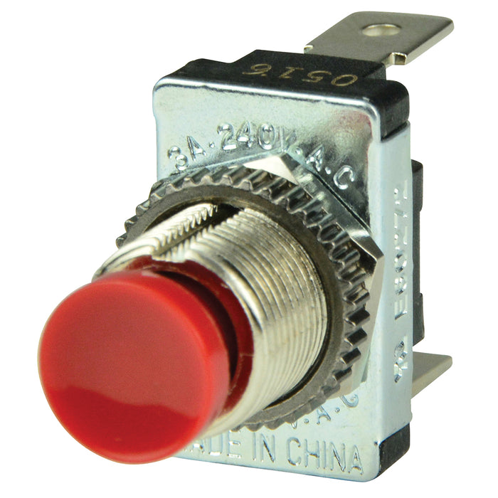 BEP Red SPST Momentary Contact Switch - OFF/(ON) [1001401]