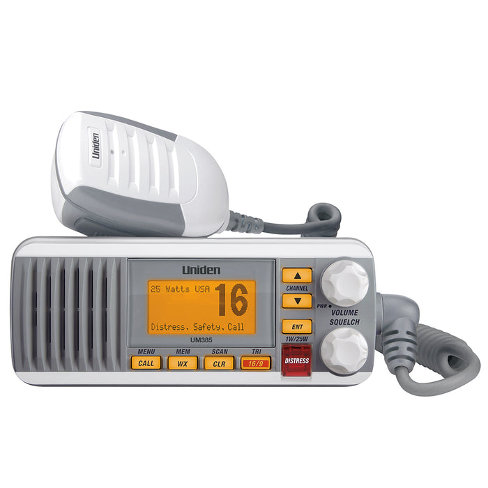 Uniden UM385 Fixed Mount VHF Radio - White [UM385]