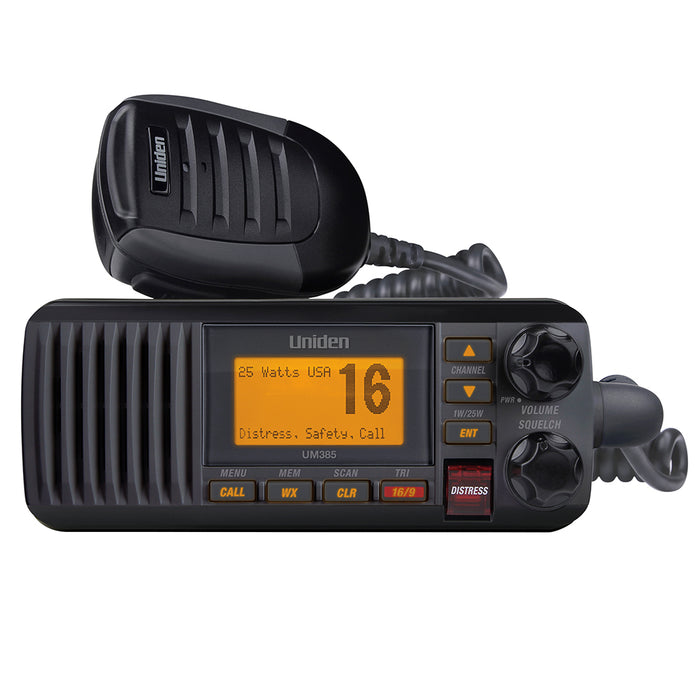 Uniden UM385 Fixed Mount VHF Radio - Black [UM385BK]