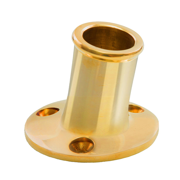 Whitecap Top-Mounted Flag Pole Socket Polished Brass - 3/4" ID [S-5001B]