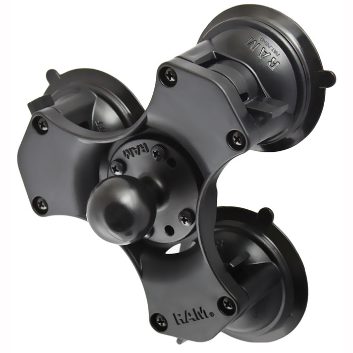 RAM Mount Triple Suction Cup Base w/1.5" Diameter Ball [RAP-365-224-1U]