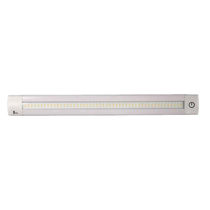 Lunasea Adjustable Linear LED Light w/Built-In Dimmer - 12" Length, 12VDC, Warm White w/ Switch [LLB-32KW-01-00]