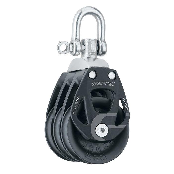 Harken 60mm Triple Aluminum Element Block w/Swivel [6272]