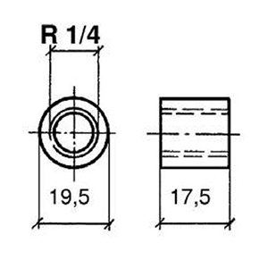 Veratron Pyrometer Sensor Threaded Bushing f/Welding to Manifold f/Thermocoupler Element [N03-320-266]