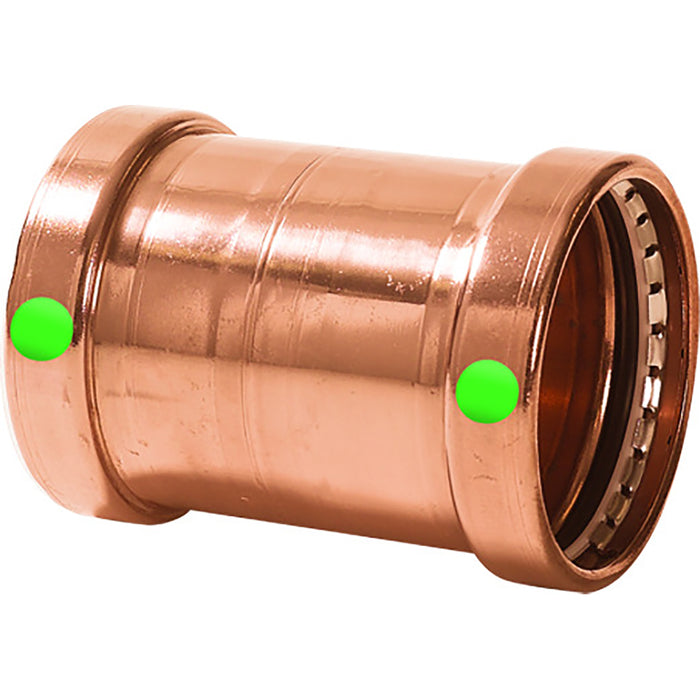 Viega ProPress 2-1/2" Copper Coupling w/o Stop - Double Press Connection - Smart Connect Technology [20743]
