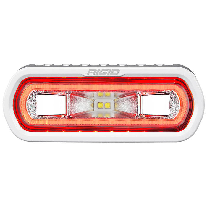 RIGID Industries SR-L Series Marine Spreader Light - White Surface Mount - White Light w/Red Halo [51102]