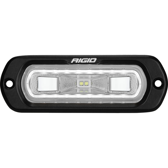 RIGID Industries SR-L Series Marine Spreader Light - Black Flush Mount - White Light w/White Halo [52200]