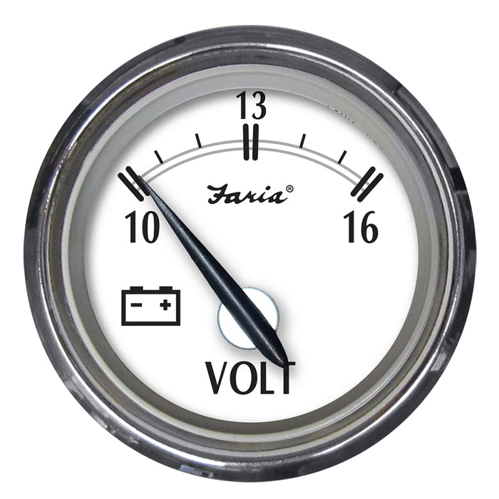 Faria Newport SS 2" Voltmeter - 10 to 16V [25009]