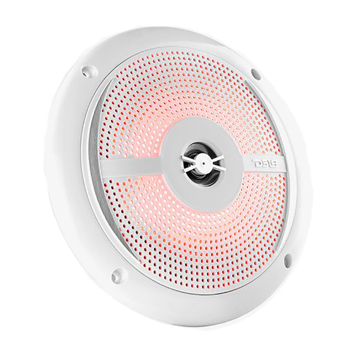 DS18 HYDRO 6.5" 2-Way Marine Slim Speakers w/RGB LED Lighting 100W - White [NXL-6SL/WH]