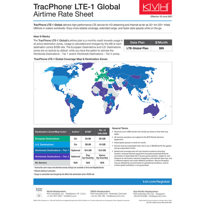 KVH TracPhone LTE-1 Global [01-0419-01]