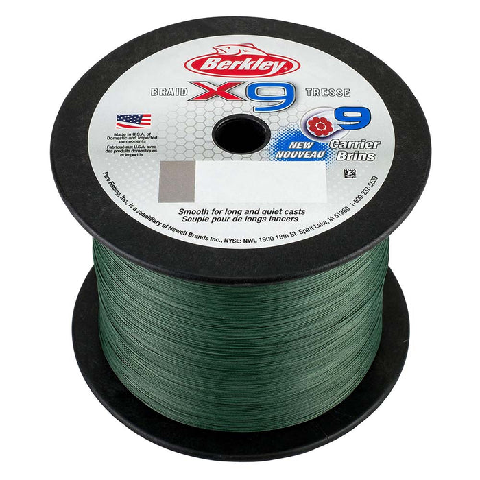 Berkley x9 Braid Low-Vis Green - 8lb - 2188 yds - X9BBK8-22 [1486835]