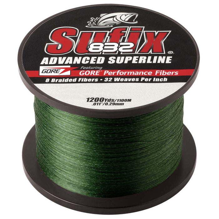 Sufix 832 Advanced Superline Braid - 30lb - Low-Vis Green - 1200 yds [660-330G]