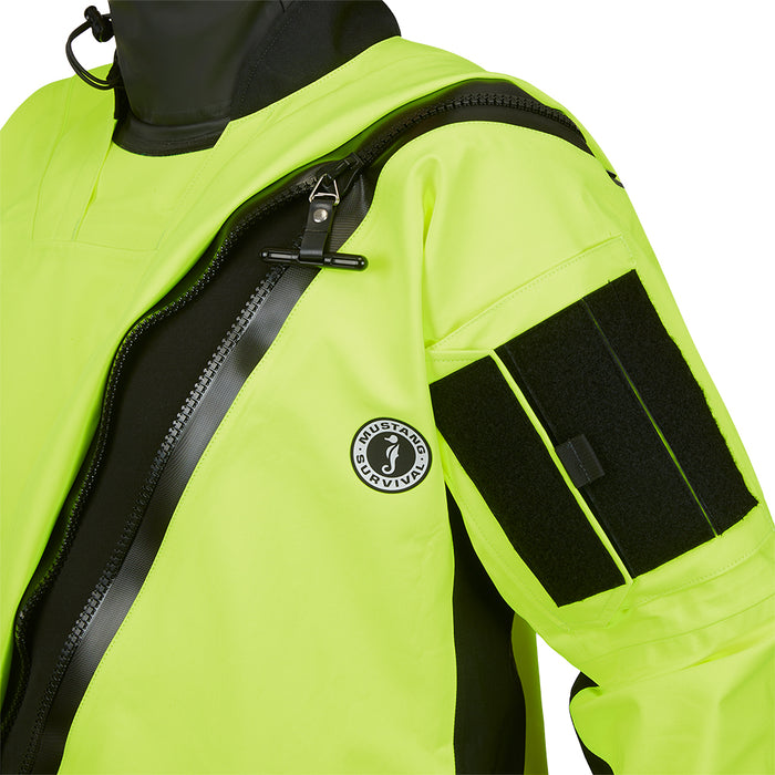 Mustang Sentinel Series Water Rescue Dry Suit - Fluorescent Yellow Green-Black - Large 2 Regular [MSD62403-251-L2R-101]