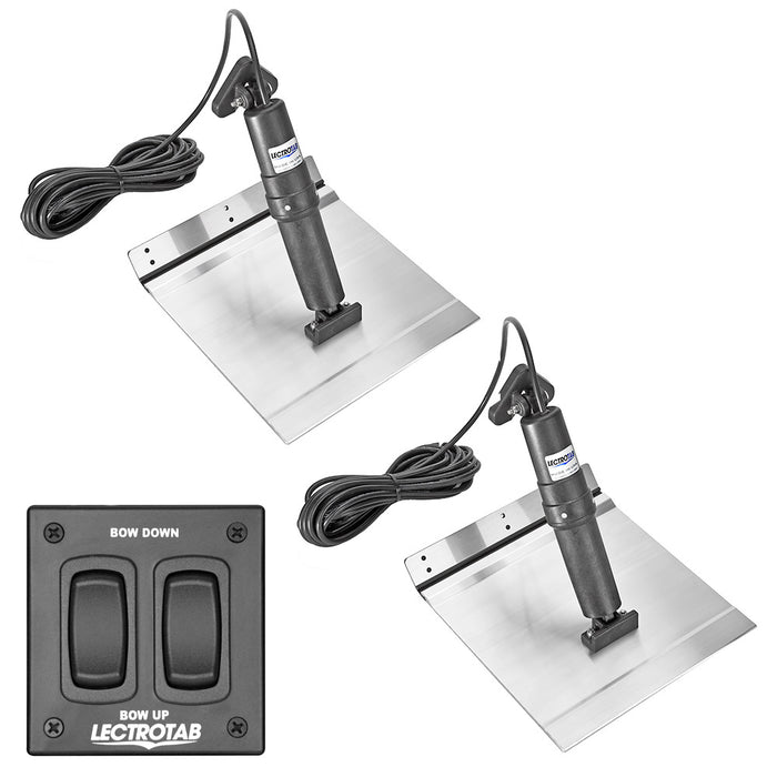 Lectrotab XKA Aluminum Alloy Trim Tab Kit w/Rocker Switch - 12 x 9 [XKAF12X9A]
