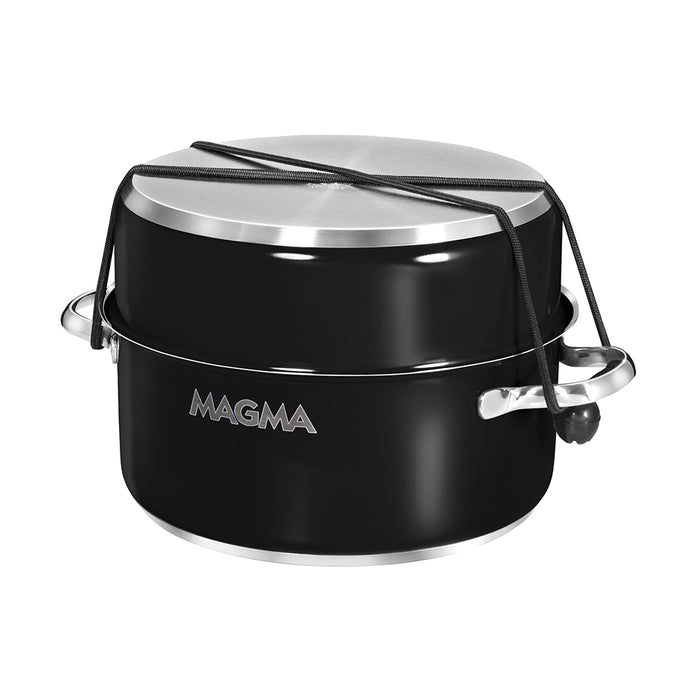Magma Nestable 10 Piece Induction Non-Stick Enamel Finish Cookware Set - Jet Black [A10-366-JB-2-IN]