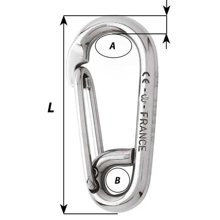 Wichard Symmetric Carbin Hook - 120mm Length - 15/32" [2317W]